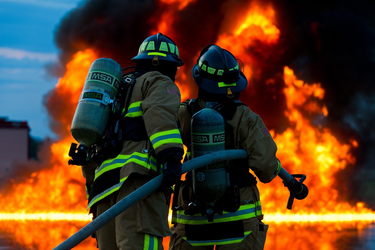 firefighter, emergency, fire