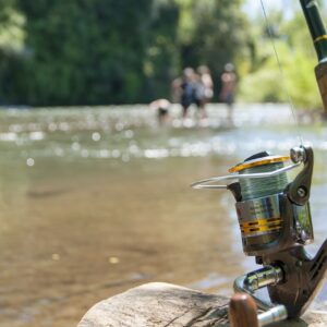 fishing, a fishing rod, cane