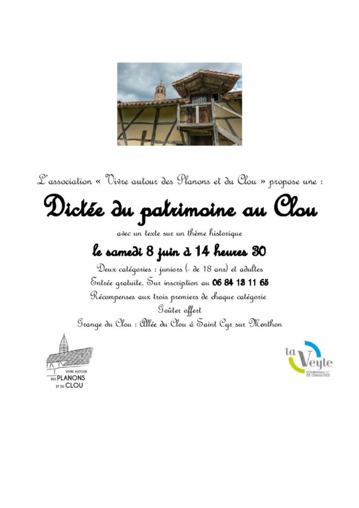 Affiche Dictée du Patrimoine
