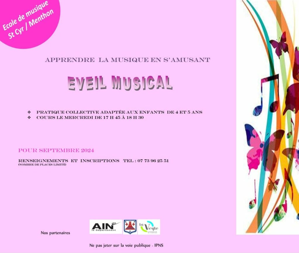 Flyer Eveil Musical Association Musicale Saint Cyr