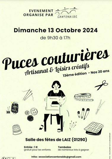 Affiche Puces couturières Cantonaide
