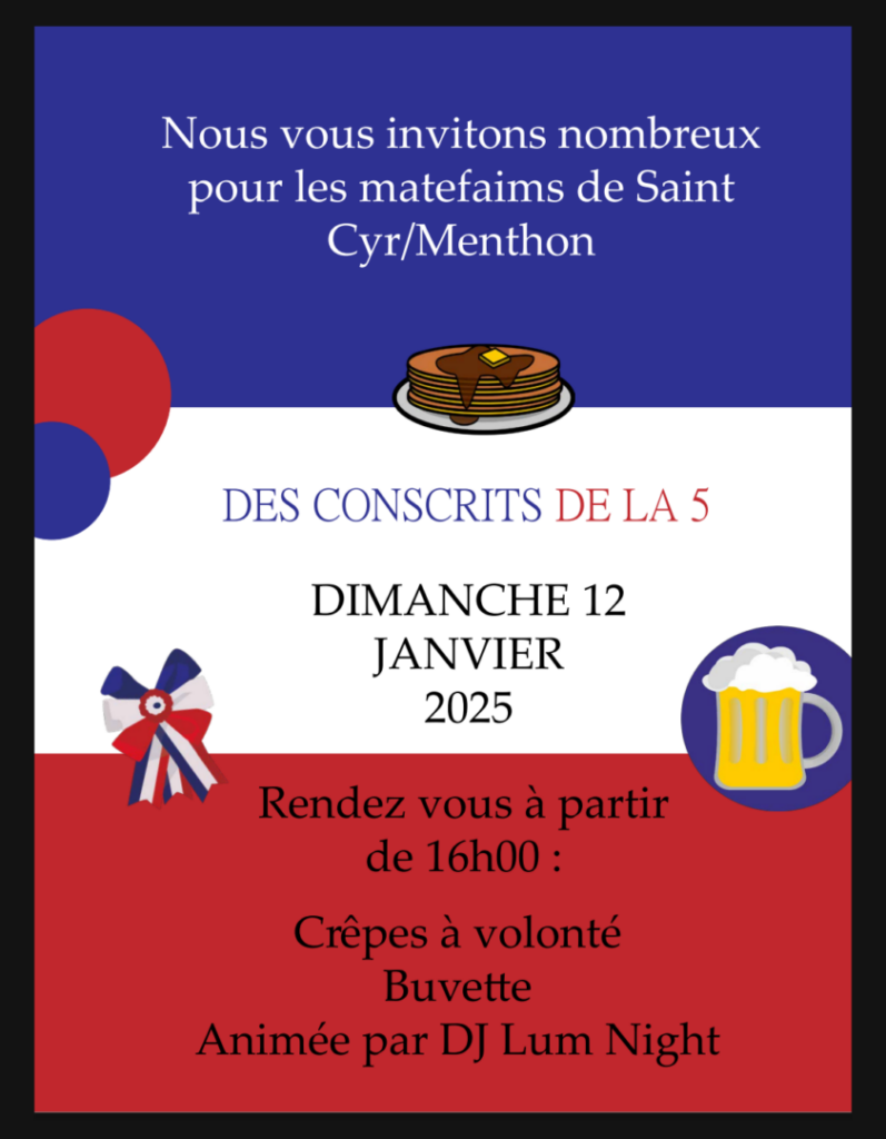 Affiche des matefaims des conscrits de la 5