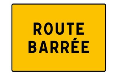 Route de la Mulatière barrée