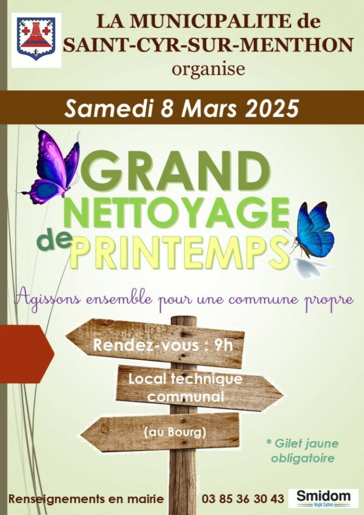Nettoyage de printemps 2025 