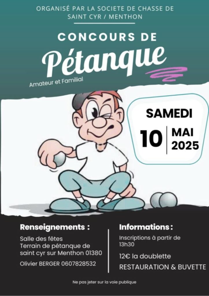 affiche concours de pétanque