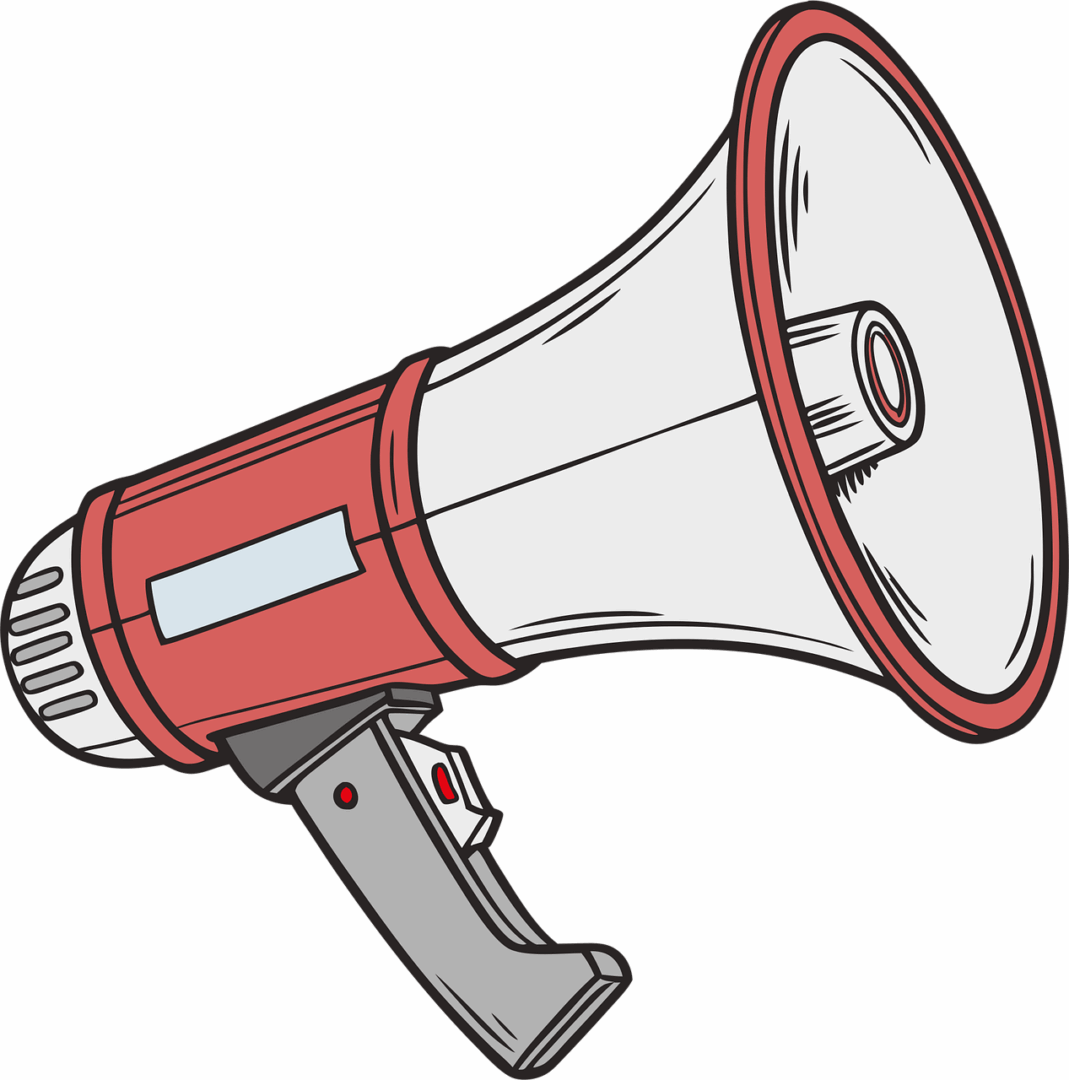 ai generated, megaphone, speaker, notice, demonstration