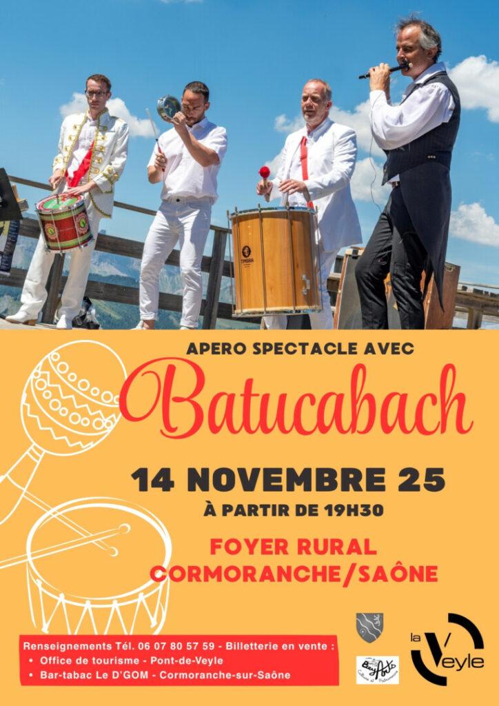 Affiche concert batucabach 14 novembre 2025