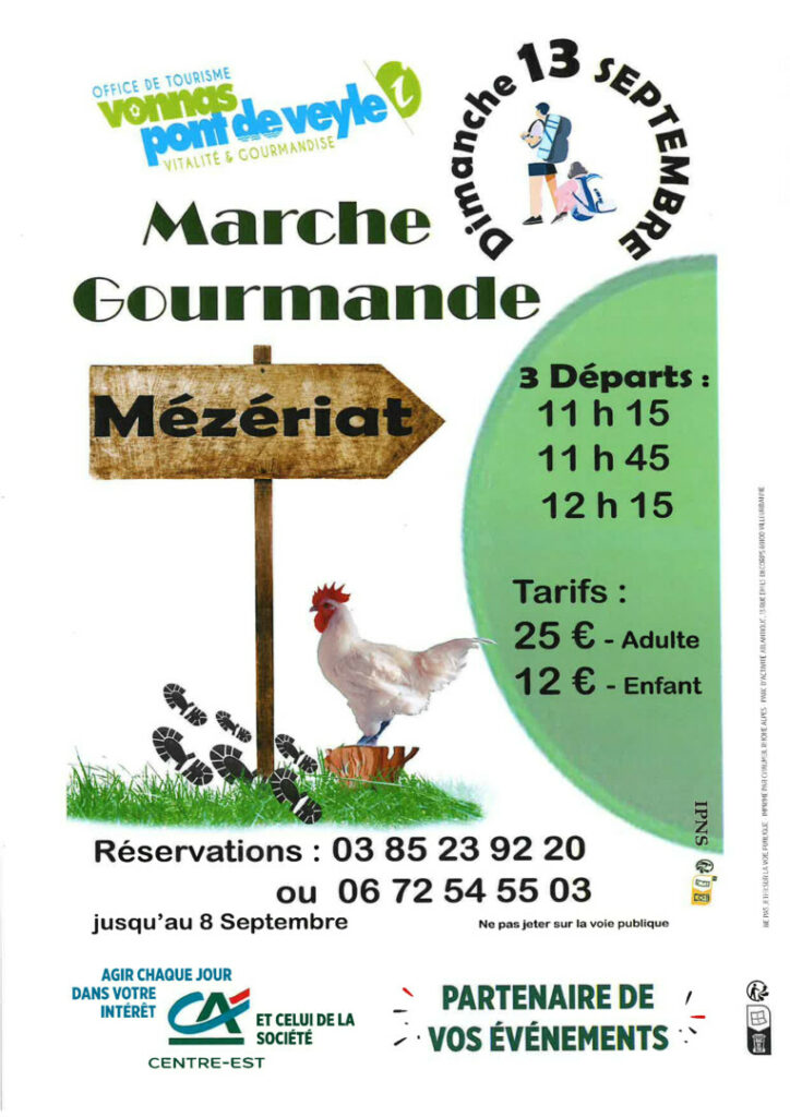 Affiche Marche gourmande Mézériat 
